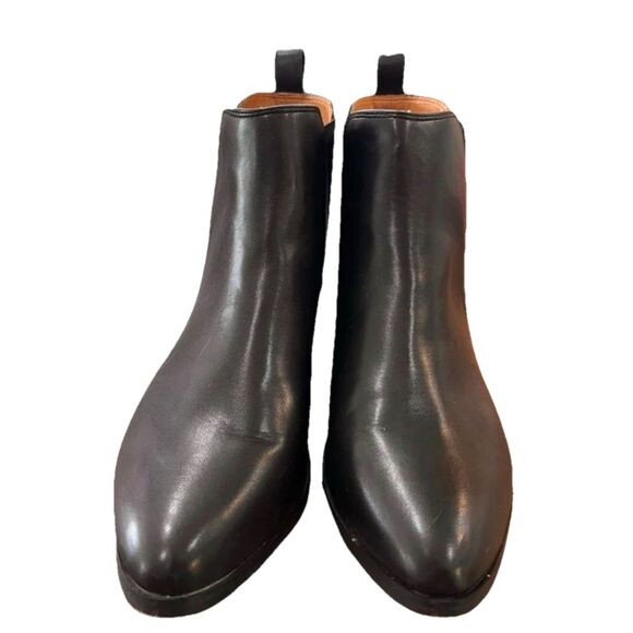 J. Crew Shoes - Elegant Black Slip-On Ankle Boots Block Heel Size 8.5 Workwear Minimalist J.Crew